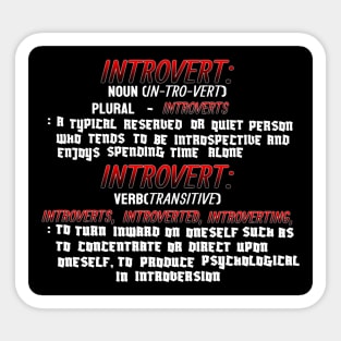 Introverts Sticker